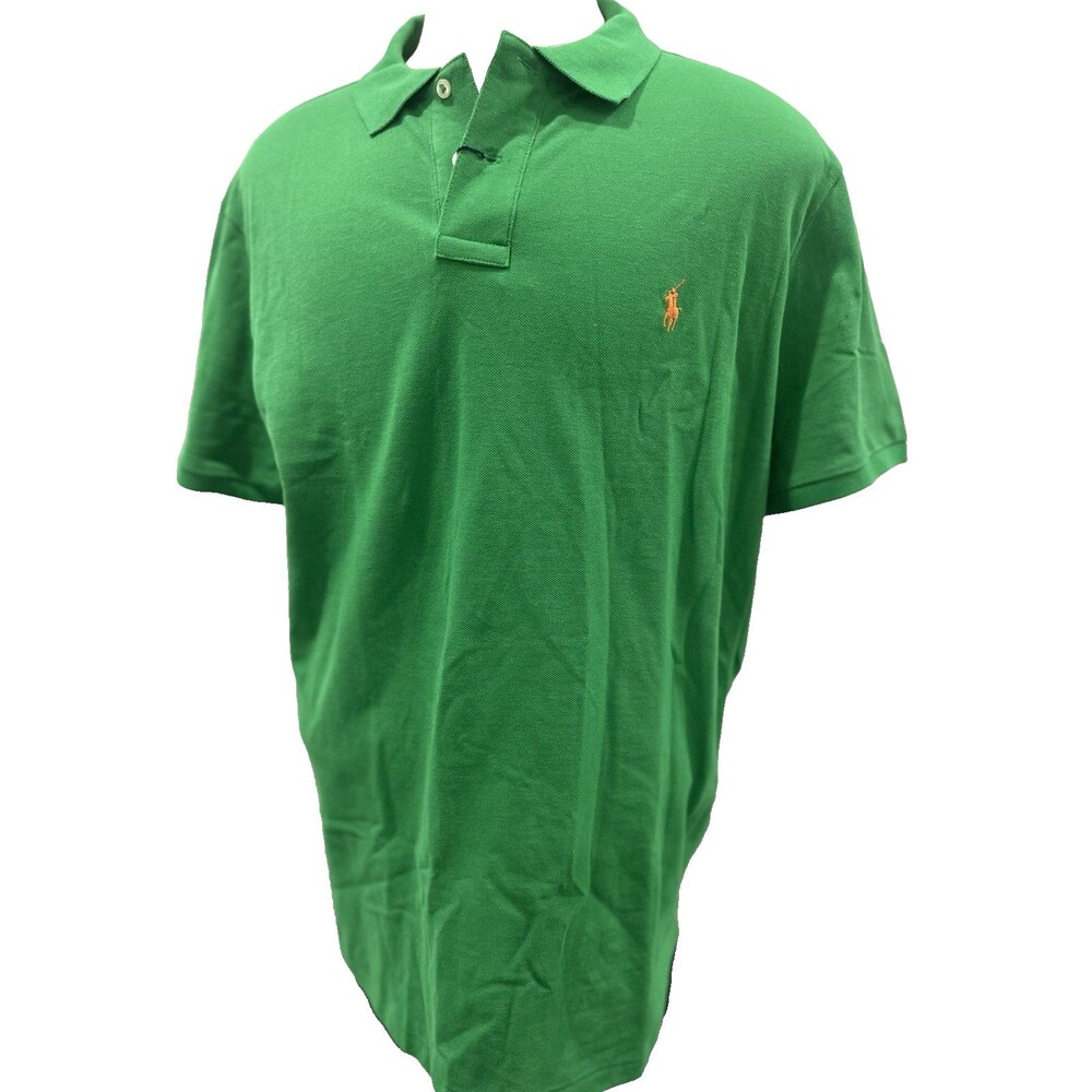 New Polo Ralph Lauren Custom Slim Fit Mesh Polo Shirt XXL Potomac Green